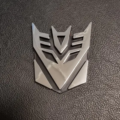 LOGO transformer Abs Chrome Silver Plating Emblem Logo Sticker Transformer Autobot & Decepticon
