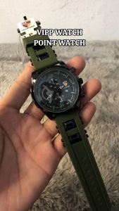 Jam Tangan Pria Kasual LEOPARD 8010 Strap Rubber Tanggal Aktif Chrono Varian FREE BOX FREE BATERAI CADANGAN