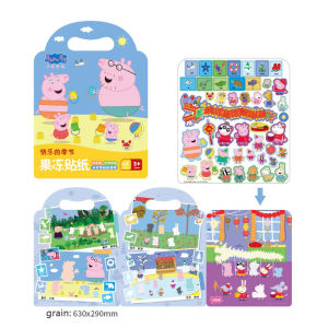 Peppa Pig Jelly Sticker Book Children Cartoon Sticker Girl Stationery Decoration Sticker Educational Toy Birthday Gift