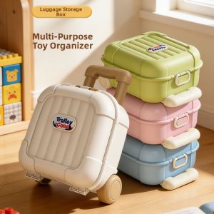 JIFANPAUL | Retractable Handle Childrens Cartoon Toy and Luggage Organizer Box