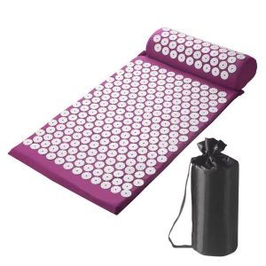 Guoftstars Spike Mat Acupuncture Massage Yoga Mat Stress Relief Massager Cushion Back Body Pain Acupressure Mat Relieve Soreness Pain