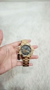 Jam Tangan Pria Jourell Gold Rantai Full Stainless Mewah Elegan Simple Terbaru Murah JAM151B5