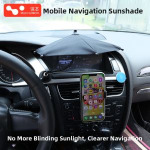 HELLOLEIBOO | Sun Protection Car Umbrella with Phone and Navigation Holder