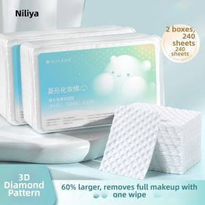 NILIYA | Thick Diamond-Shaped Face Makeup Removal Cotton Pads
