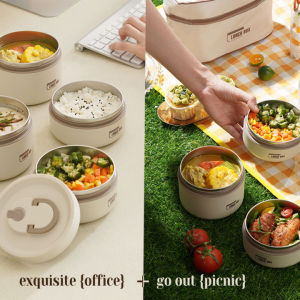 【in stock】Multi-Layer Insulation And Leak-Proof Lunch Box Portable 304 Stainless Steel Lunch Box Student Tableware Kids Bento Lunch Box Large-Capacity Microwave Safe