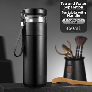 LUTI | Smart Elderly Mens Large Capacity Insulated Cup with Tea and Water Separation
