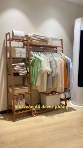 Kệ Tủ Treo Quần Áo Gỗ Tre Mẫu Lớn Giá Treo Quần Áo Đa Năng Kệ Treo Quần Áo Hàng Nhập Khẩu