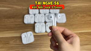 Tai Nghe Dây S6 Jack 3.5mm Âm Thanh Rõ Ràng Có Mic Đàm Thoại Nghe Nhạc Cực Hay