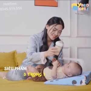 Gối chống trào ngược trớ sặc sữa cho bé YOROKOBI - hàng đăng ký thương hiệu CỤC SỞ HỮU TRÍ TUỆ