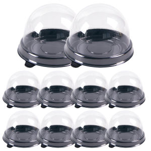 50pcs Mini Transparent Cupcake Boxes Container Clear Plastic Cake Muffin Pod Dome Pastry Baking Packaging Boxes Wedding Party