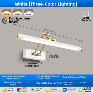 FANZHEN | Retractable LED Bathroom Mirror Light