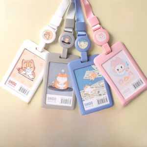Youhe Small Medium Large Student Card Cover Campus Staff Name Tag Badge School Card Meal Card Transparent School Essential Cute Kindergarten Pickup Card Newborn Student Lanyard Card Holder Name Tag ID Card
