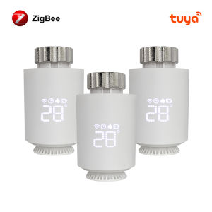 Van Điều Nhiệt Thông Minh AVATTO Tuya ZigBee Bộ Điều Khiển Nhiệt Độ Van Điều Nhiệt TRV Màu Trắng Tương Thích Với Alexa Và Google Home