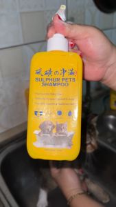 Pet Dog Cat Natural Shampoo 300ML Antibacterial Shower Gel for Cat and Dog Beauty Hair Pet Grooming Sabun Syampu Kucing Pet Skin Problem Multifunctions Shampoo Nano Sulphur Skin sensitive Ubat Kurap Shampu