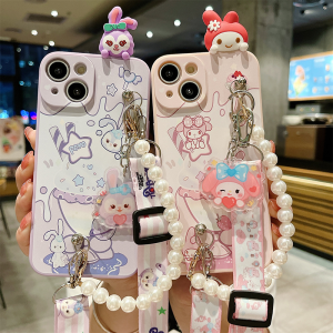 Adorable Cartoon Soft Silicone Phone Case for Xiaomi Civi4/3 Civi2s Protective Cover with Pearl Design Anti-Fall Compatible with Mix4 Mix2 And More