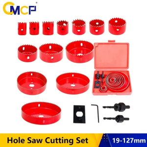 CMCP 8/11/16pcs Hole Saw Set Cup Wood Crown Drill Bit For Wood PVC Plastic Metal Woodworking Tools 19-64/64-127/19-127mm