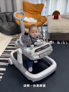 🦁TinyLion🦁 6-12 เดือน รถหัดเดินเด็ก ฟังก์ชั่น รถหัดเดิน หัดเดิน รถหัดเดิน ที่เก็บของแบบพับได้ ปรับความสูงได้ มีที่วางเท้า ล้อเสียงเงียบ baby walker Foldable