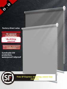 New 2025 Modern Minimalist Blinds Roller Shades Office Balcony Bathroom Light Blocking Sun Protection No Punching Required