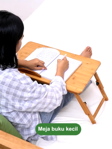 Meja komputer/Meja tempat tidur lipat/Meja lipat/Meja bambu/Meja tempat tidur