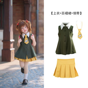 Original Design Summer Cartoon Cute Girl Baby Sakura Cosplay Dress Childrens Clothing Polyester Fiber Female Kids Dress