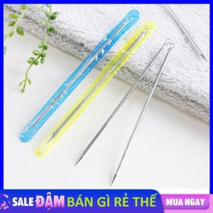 Cây Nặn Mụn 2 Đầu Thép Không Gỉ 8.5cm (Đầu Tròn Đầu Nhọn ) - Kim Nặn Mụn Que Nặn Mụn Cây Lấy Mụn 8.5cm Dùng Trong Spa
