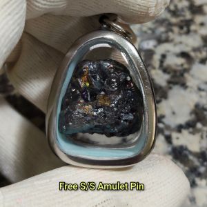 Black Calcite Leklai Pendant 黑方解力泥吊坠 Leklai Amulet 马来西亚力泥 100% Natural Leklai Malaysia