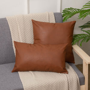 Leather Pillow Cover Couch Back Support Office and Hotel Use