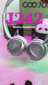 GOOJODOQ J242 Wireless Headphones Bluetooth 5.3 Over-ear Earphones Adjustable Headband Voice Assistant Lightweight & Compact HiFi Stereo Gaming Headset