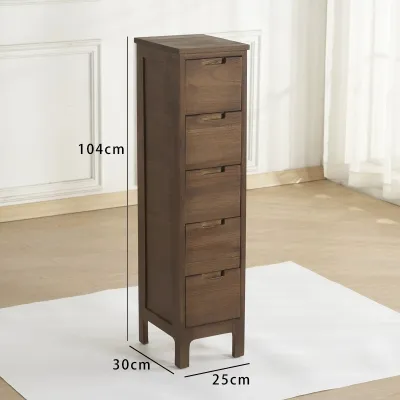 Multifunctional Vintage Bedroom Narrow Cabinet 30cm