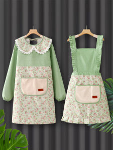 Long Sleeve Apron Breathable Cover up Womens New Autumn Winter Pure Cotton Anti-Stain Workwear Restaurant Protective Clothing Wear Resistant Adult Office Work
