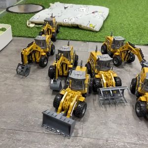 Six-channel light simulation remote control excavator bulldozer engineering truck series toys