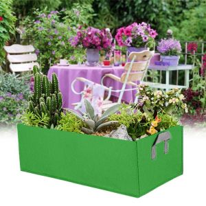 Square Fabric garden pots planters Reusable Anti-corrosion Planter Bag With Convenient Handles