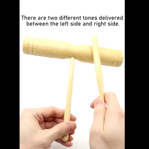 Childhood education parental auxiliary tools wooden double barrel percussion instrument toy 1pcs