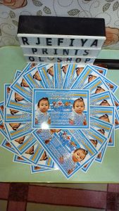 DORAEMON SPONGEBOB Invitation (FreeLayout) 3r size party birthday christening baptism baby kids boys