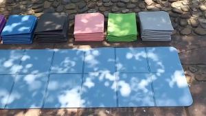 [SG Ready Stock] Foldable Yoga Mat Nap Anti slip and small footprint Friendly Tpe Folding Travel Fitness Exercise Double Sided For Pilates Convenient for storage
