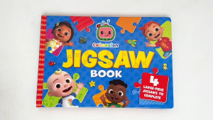 Cocomelon Jigsaw Book (Hardcover) With 4 Large Piece Amazing Puzzles For Kids