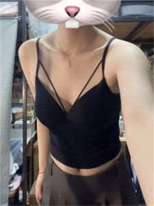 Áo Vest Không Tay American Hot Bé Gái Có Đệm Ngực Một Mảnh Cổ Treo Phong Cách Mùa Hè Mới Cho Nữ Lưng Gợi Cảm Mát Mẻ Dễ Mặc