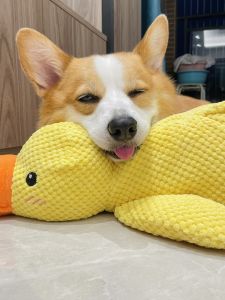 HOOPET | Chew-Resistant Dog Toy Vocal Stuffed Yellow Duck