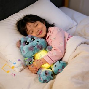 Disney | Disney Lilo&Stitch Plush Doll Breath Child Peluche Kawaii Soothes Toy Anime Baby Music Light Sleep Toys Pink Stitch Kid Gifts