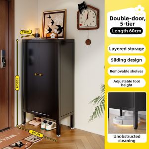 MEISD | Multilevel Retro Metal Shoe Rack Entrance Storage