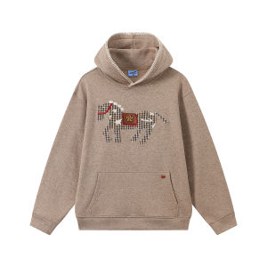 JNXS | Hooded Fleece Embroidered Loose Couple Style Trendy Sweatshirt Jacket