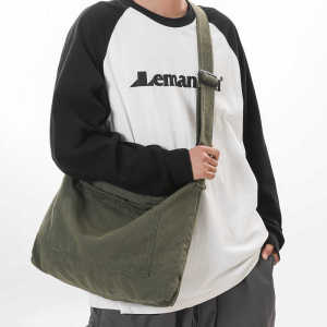 Men Large Capacity Canvas Tote Bag Shoulder Bag Messenger Bag Fashion Minimalist 2024 New Arrival Tide Class Handbag