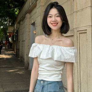 BINKAFENNY | เสื้อยืดแขนสั้นออฟชัลเดอร์เซ็กซี่และสวยเก๋