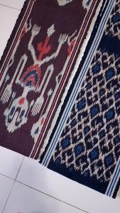 Syal Tenun Tebal Istimewa ATBM Handmade motif etnik ukuran 22 x 170 cm