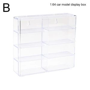 1:64 Acrylic Car Display Box For Hot Wheels Car Model Toy 8 Grid Cabinet Rack Dustproof Stackable Car Storage Box For Hotwheels