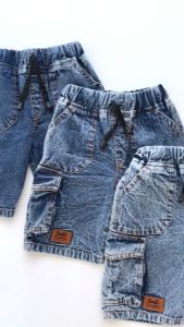 [Ceriakid] Celana Jeans Cargo Sontog Anak 0-9 Tahun
