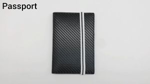 Passport Cover Carbon Fiber Pattern RFID Leather Passport Id Card Holder for Men Travel Purse Organizer Wallet