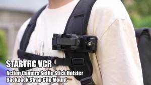 Backpack Clip Clamp for Insta360 X5 X4 X3/DJI Osmo Nano Action 6 5 4/Gopro Hero 13 12 Selfie Stick Holster Adjustable Holder