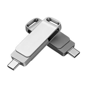 Portable Type-C USB 2.0 Pendrive Dual Interface U Disk Creative Corporate Souvenir Gift Real Capacity Storage Memory Stick