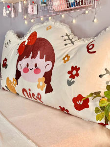 Cute Cartoon Bedside Pillow Soft Collision Proof Tatami Backrest Removable Cover New 2025 Window Seat Cushion Bedroom Decor